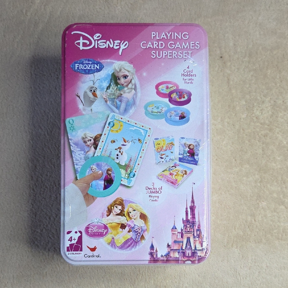Disney Frozen Card Games Superset 3 Desks Jumbo Playing Cards 4+ Years
